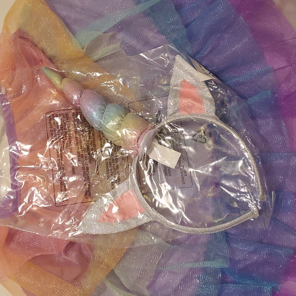 Rock Star Unicorn Costume‎ - Silver and Multicolor - Picture 4 of 9